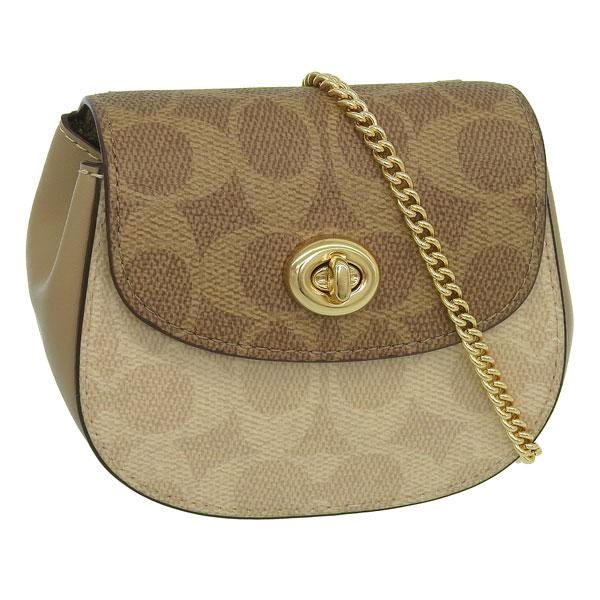 コーチ ミニショルダーポーチ コインケース レディース アウトレット サンドタン ターンロック カー...