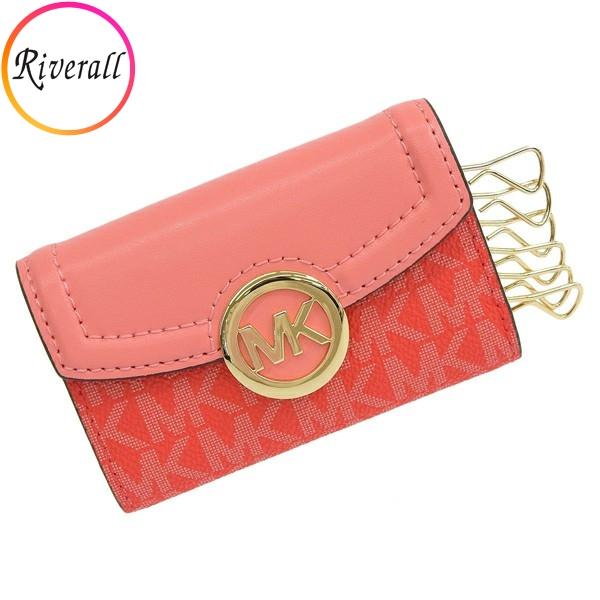 マイケルコース MICHAEL KORS キーケース 6連 鍵入れ ホットピンク レディース d35...