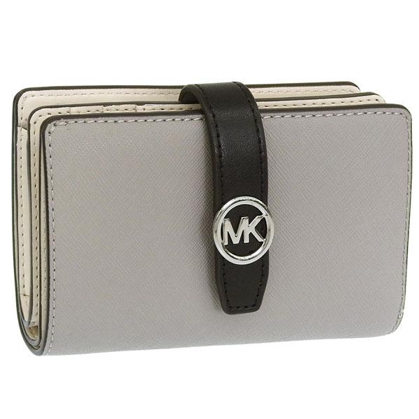 特価 マイケルコース 財布 レディース 2つ折り 折財布 コンパクト アウトレット レザー グレー ...