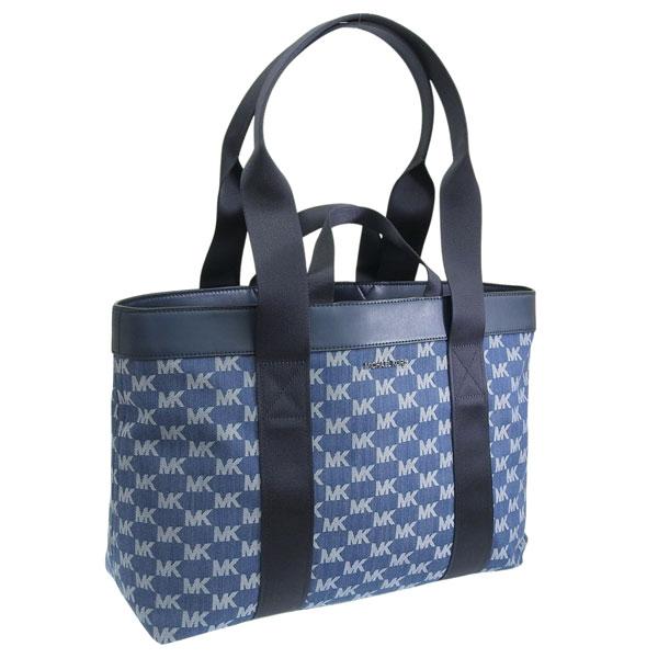 マイケルコース バッグ メンズ トートバッグ アウトレット キャンバス レザー ブルー 37T5LC...