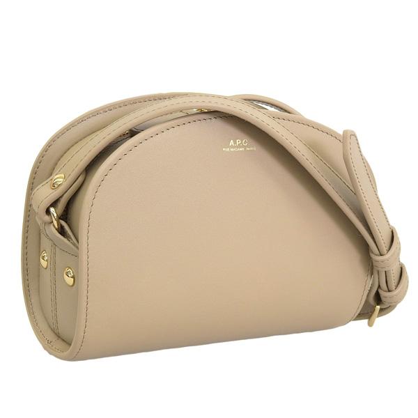 アーペーセー バッグ レディース ショルダーバッグ レザー グレージュ sac demi lune ...