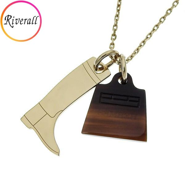 【数量限定セール】エルメス アクセサリー レディース ネックレス ゴールド ブラック H057028...