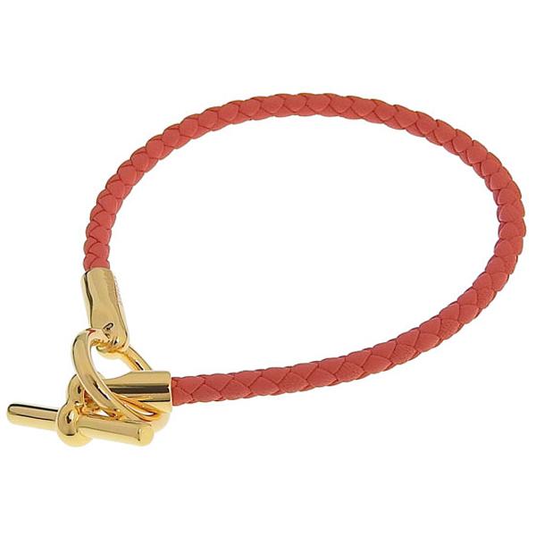【並行輸入品】エルメス アクセサリー レディース ブレスレット レザー ゴールド オレンジ H071...