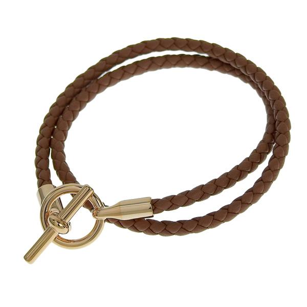 エルメス ブレスレット レディース アクセサリー ジュエリー ブラウン ピンクゴールド H07168...