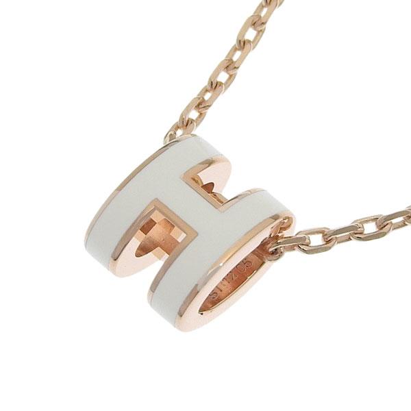 【並行輸入品】 エルメス アクセサリー レディース ネックレス ピンクゴールド×ホワイト H1479...