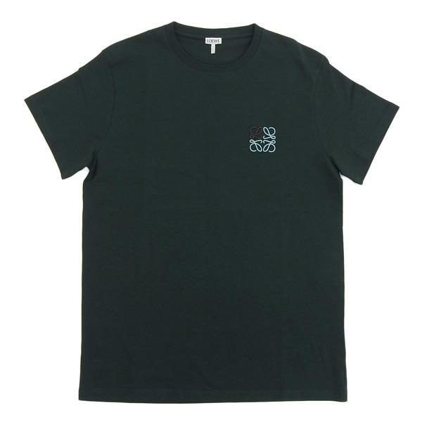 ロエベ Tシャツ メンズ レディース アウトレット S コットン アナグラム フォレストグリーン H...