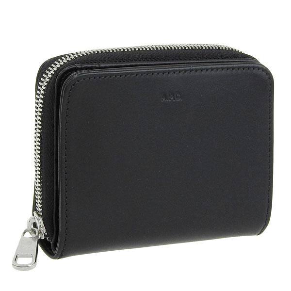 【数量限定セール】アーペーセー A.P.C. APC 財布 レディース 二つ折り レザー ブラック ...