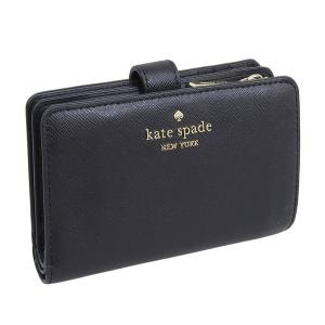 ケイトスペード 財布 レディース 二つ折り財布 アウトレット レザー ブラック medium compact bifold wallet KC580-001 KATE SPADE｜riverall