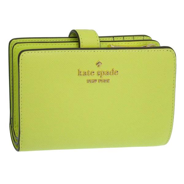 ケイトスペード 財布 レディース 2つ折り 折財布 コンパクト アウトレット レザー ライムグリーン...