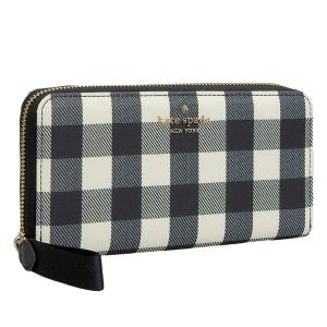 ケイトスペード 財布 レディース 長財布 アウトレット ブラックマルチ chelsea textured gingham print KC646-001 KATE SPADE｜riverall