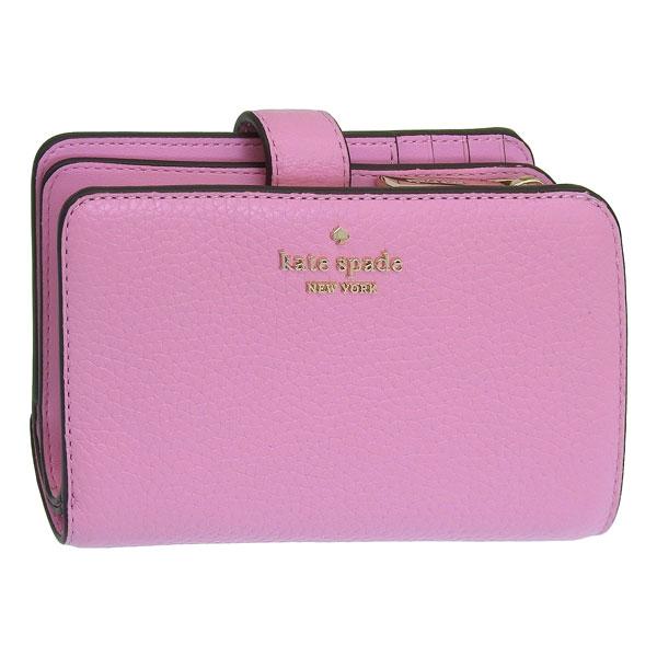 ケイトスペード 財布 レディース 2つ折り 折財布 コンパクト アウトレット レザー ピンク レナ ...