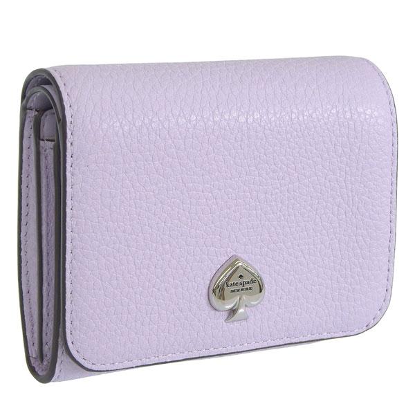 ケイトスペード 財布 レディース 2つ折り 折財布 コンパクト アウトレット レザー パープル ka...