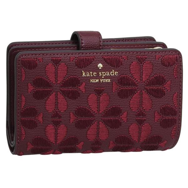 ケイトスペード 財布 レディース 2つ折り 折財布 コンパクト アウトレット レザー レッド spa...