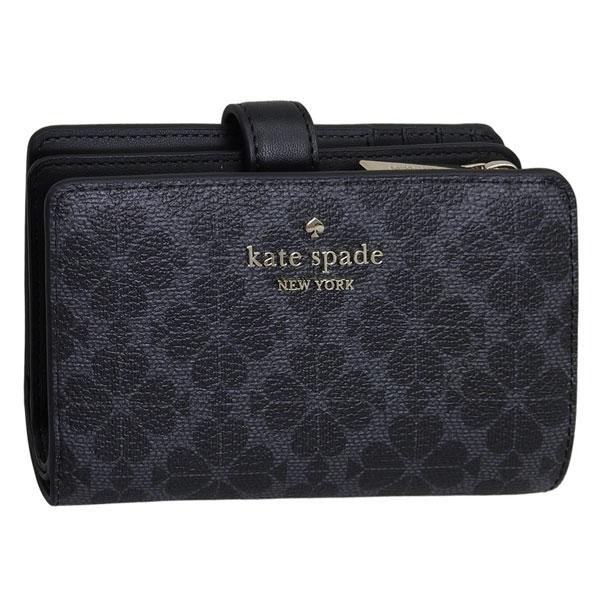 ケイトスペード 財布 レディース 二つ折り財布 アウトレット PVC ブラック WALLETS ME...
