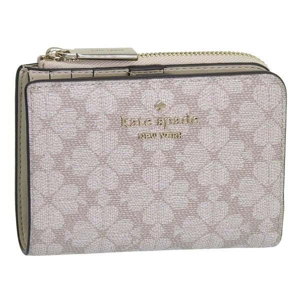 ケイトスペード 財布 レディース 二つ折り財布 アウトレット PVC ベージュ WALLETS SM...