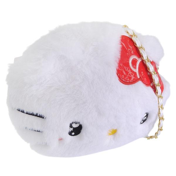 サンリオ キティ バッグ レディース ショルダーバッグ フェイクファー ホワイト KTダイカットファ...