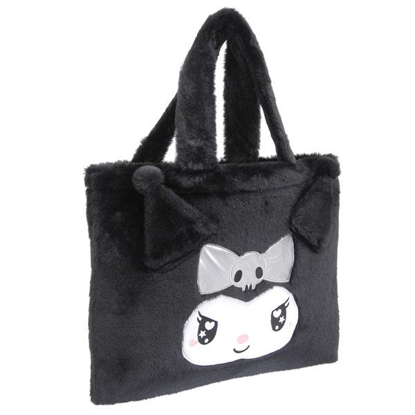 サンリオ クロミ バッグ レディース トートバッグ フェイクファー ブラック KUダイカットファート...