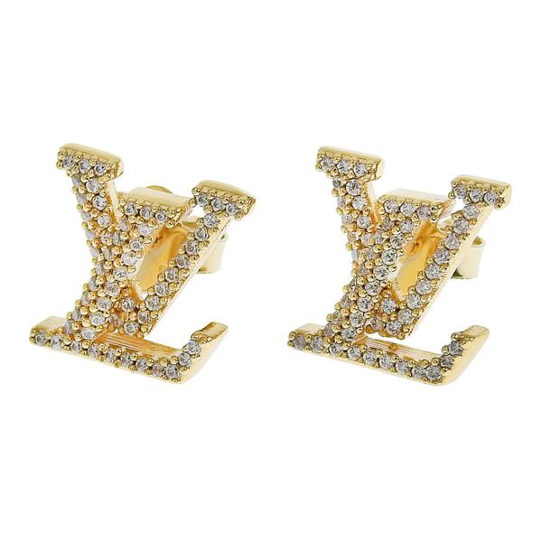 【並行輸入品】ルイヴィトン アクセサリー レディース ピアス ゴールド ピアス・LV アイコニック ...