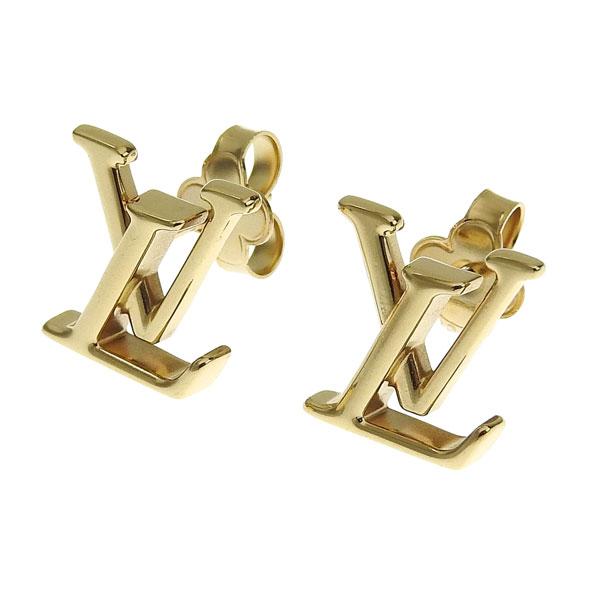 【並行輸入品】ルイヴィトン アクセサリー レディース ピアス ゴールド ピアス LV アイコニック ...