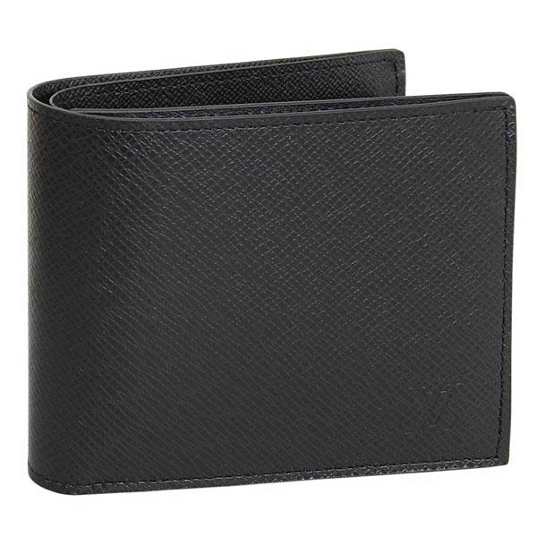 【並行輸入品】ルイヴィトン 財布 メンズ 2つ折り 折財布 コンパクト レザー ブラック タイガ ポ...