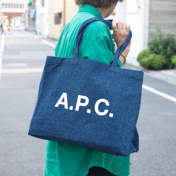 アーペーセー A.P.C. APC トートバッグ ショルダーバッグ デニム インディゴブルー メンズ...