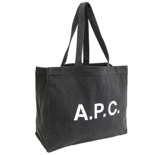 アーペーセー A.P.C. APC ショルダーバッグ トートバッグ コットン デニム ブラック メン...