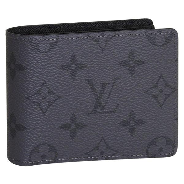 【並行輸入品】ルイヴィトン 財布 メンズ 2つ折り 折財布 コンパクト グレー モノグラムエクリプス...