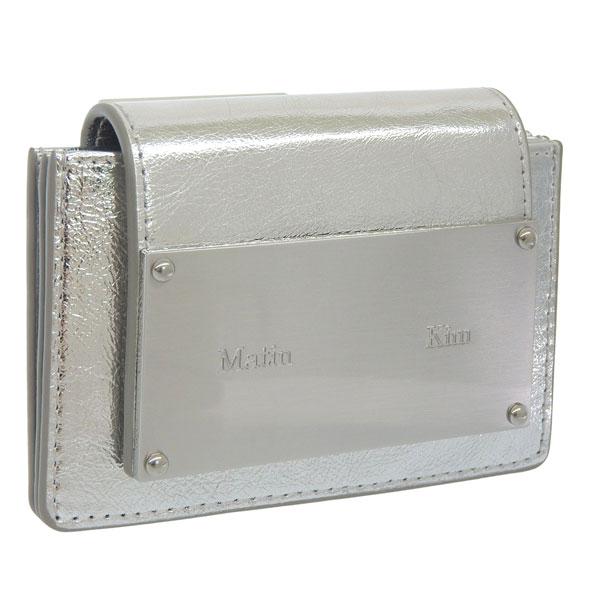 マーティンキム カードケース レディース レザー シルバー ACCORDION WALLET MK2...