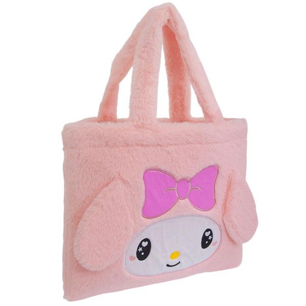 サンリオ マイメロディ バッグ レディース トートバッグ フェイクファー ピンク MMダイカットファ...