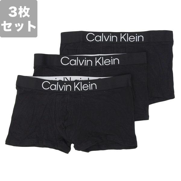 カルバンクライン アンダーウェア ボクサーパンツ メンズ 3枚組 L コットン ブラック 3 PAC...