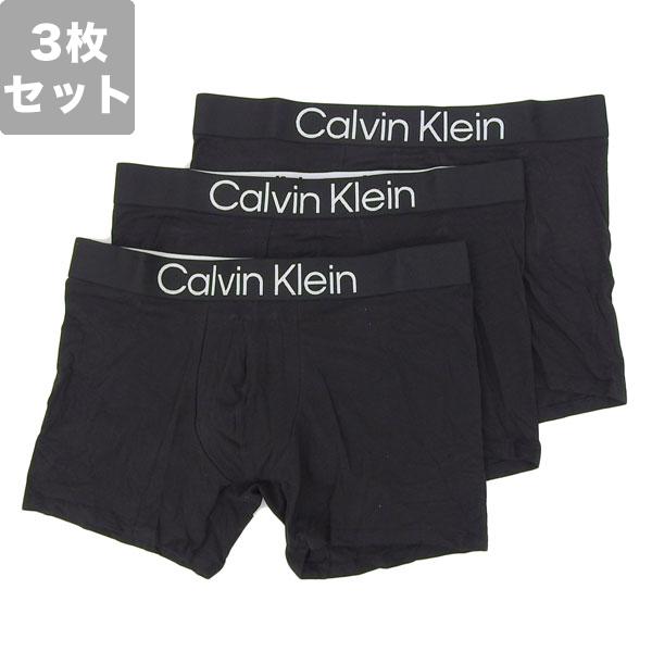 カルバンクライン アンダーウェア ボクサーパンツ メンズ 3枚組 S コットン ブラック 3 PAC...