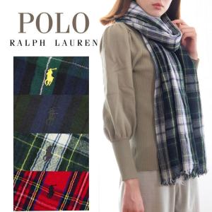 3％ポイント還元15日限定 スペシャルセール Polo Ralph Lauren ポロ ラルフローレン マフラー スカーフ メンズ レディース チェック 格子柄 大判 pc0255
