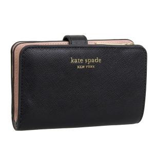 ケイトスペード 財布 レディース 二つ折り財布 折財布 サフィアーノレザー ブラック PWR00279-001 KATE SPADE｜riverall