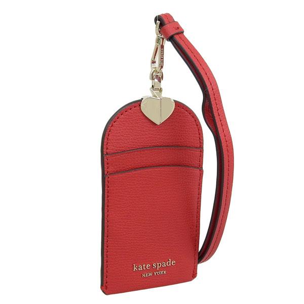ケイトスペード カードケース IDカードホルダー パスケース 定期入れ レディース レザー レッド ...