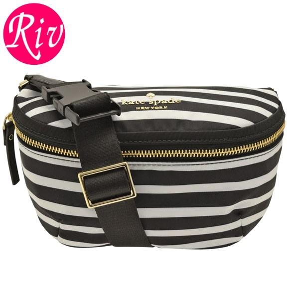 ケイトスペード KATE SPADE ウエストバッグ ウエストポーチ ボディバッグ ボーダー ストラ...