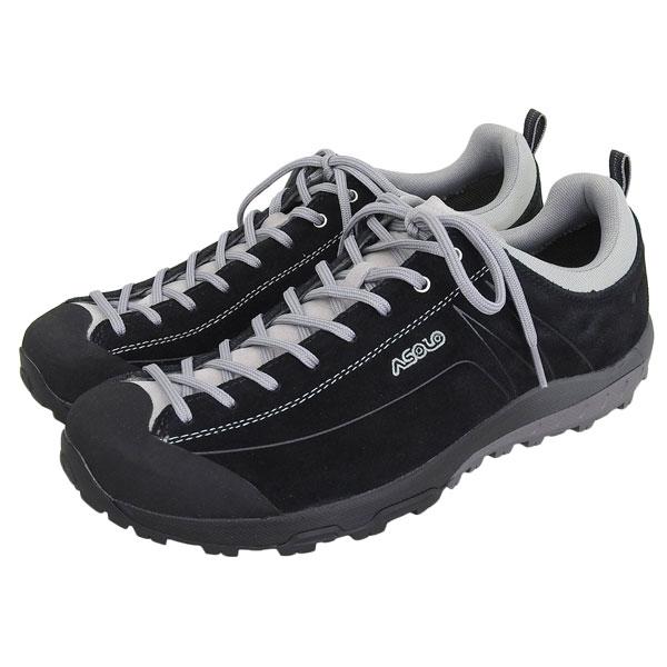 アゾロ 靴 メンズ ハイキングシューズ 27.5cm スエード ブラックシルバー スペースGV R2...
