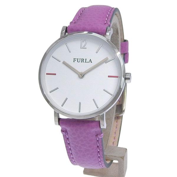フルラ 腕時計 レディース SSレザー パープル GIADA 33mm 2H WHITE DIAL ...