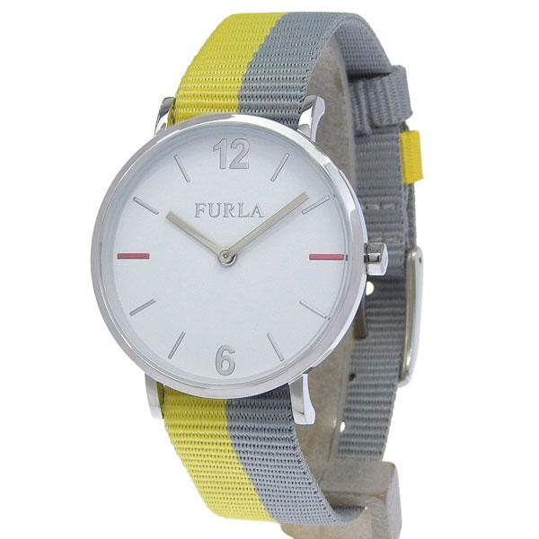フルラ 腕時計 レディース SSナイロン イエローグレー GIADA 33mm 2H WHITE D...