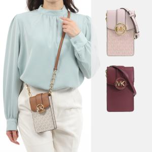 限定品　希少　MICHAEL KORS スマホショルダーバック　シグネチャー柄 マイケルコース ショルダーバッグ レディース マーサー