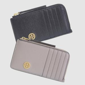 トリーバーチ 小物 レディース カードケース レザー ロビンソン ROBINSON TOP-ZIP CARD CASE 87162 TORY BURCH ショッパー付き｜riverall