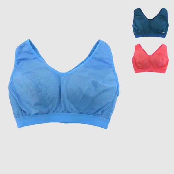 モンベル アンダーウェア ジオライン メッシュ スポーツブラ レディース 通気性 フレンチブルー  ...