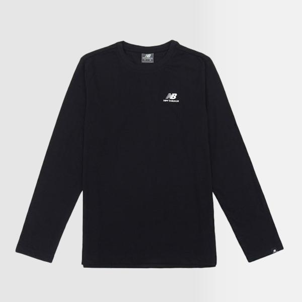 ニューバランス Tシャツ ロングスリーブ ロンT 長袖 メンズ レディース ブラック ESSENTI...