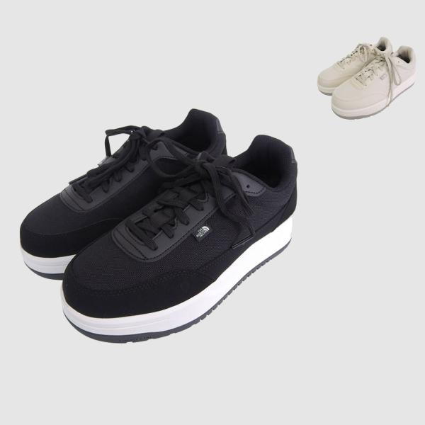 ザノースフェイス スニーカー シューズ 靴 レディース ブラック ベージュ W COURT PLAT...