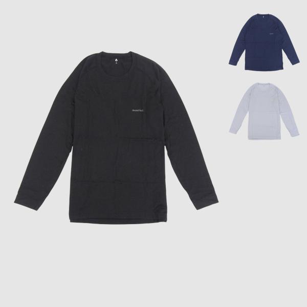 モンベル アンダーウエア メンズ スーパーメリノウール 保温 吸湿 暖かい M.W.ラウンドネックシ...