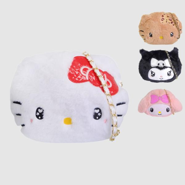 サンリオ キティ クロミ マイメロディ バッグ レディース ショルダーバッグ フェイクファー ダイカ...