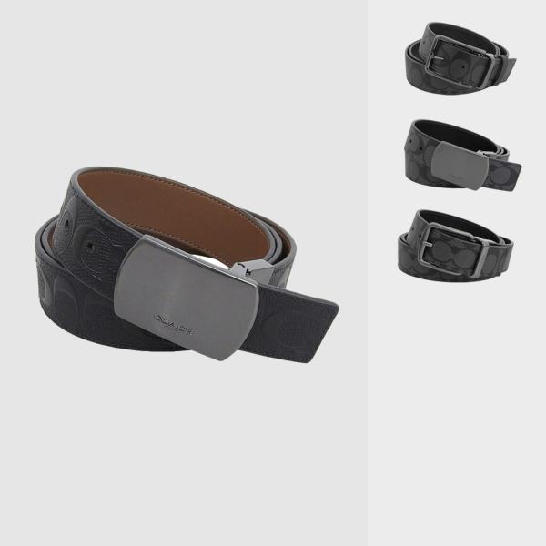 コーチ ベルト リバーシブル レディース アウトレット ブラック チャコールブラック 38mm CO...