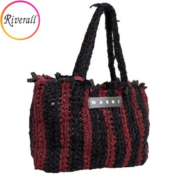 【数量限定セール】マルニ バッグ レディース トートバッグ アウトレット バーガンディー ショッピン...