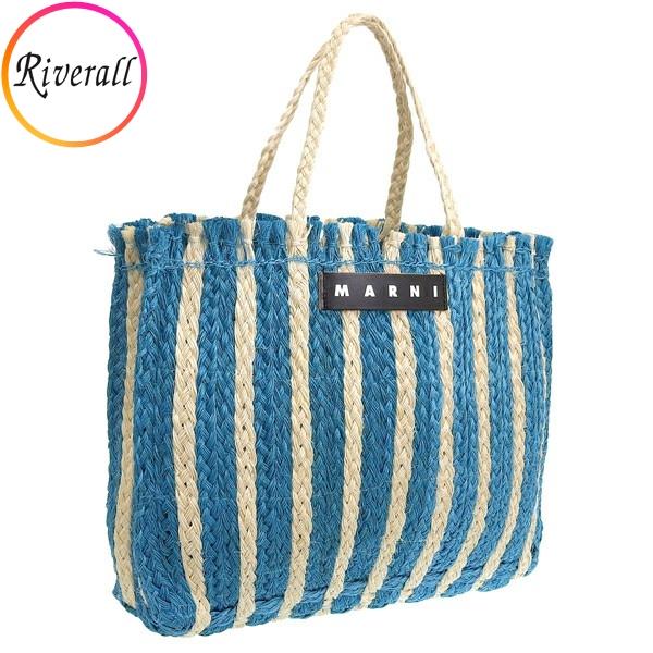 マルニ バッグ レディース トートバッグ アウトレット ブルー ショッピングバッグ SHMH0072...