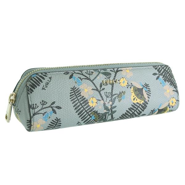 フルラ ペンケース 筆箱 レディース アウトレット レザー グレーマルチ バビロン FURLA BA...