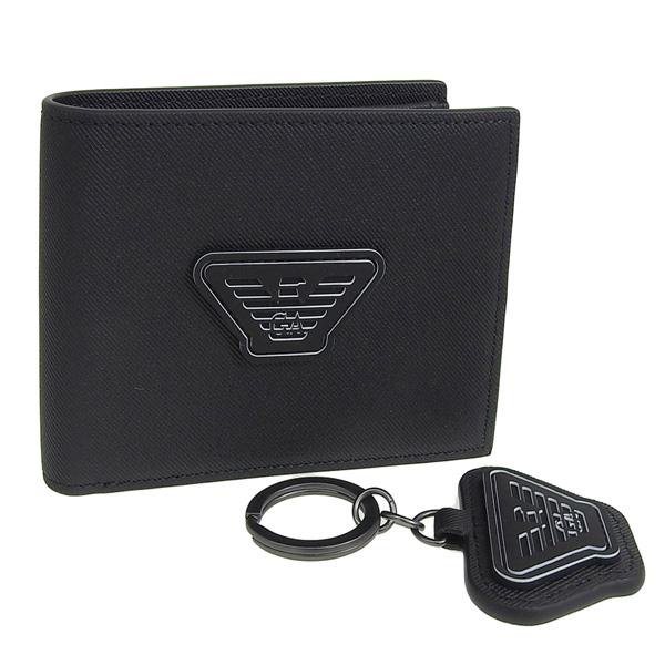 エンポリオアルマーニ EMPORIO ARMANI 二つ折財布 財布 ブラック メンズ y4r174...
